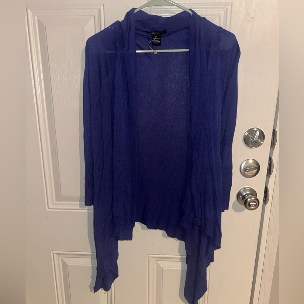 BCBGMaxAzria Deep Blue Draped Cardigan
